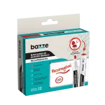 marcador de quadro branco recarregável - vermelho - caixa c/ 12un -
bazze