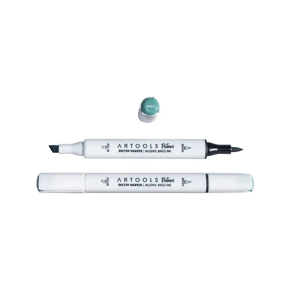 Marcador à Base de Álcool Pictom - Azul B832 - Caixa C/ 6 un - Artools - Imagem 2