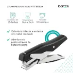 Grampeador Alicate B5329 - 26/6 - Metálico - Preto - 20 Folhas - CaixaC/1 un - Bazze - Thumbnail 3