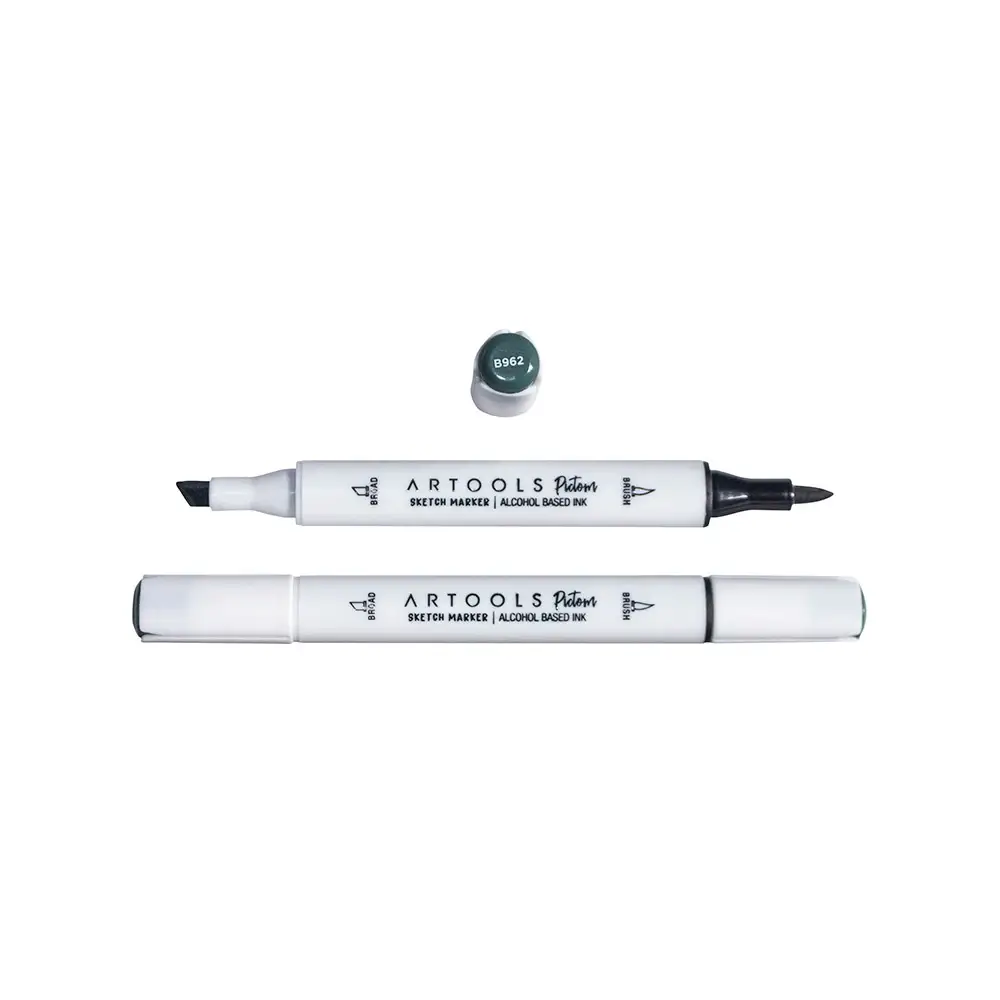 Marcador à Base de Álcool Pictom - Azul B962 - Caixa C/ 6 un - Artools - Imagem 2