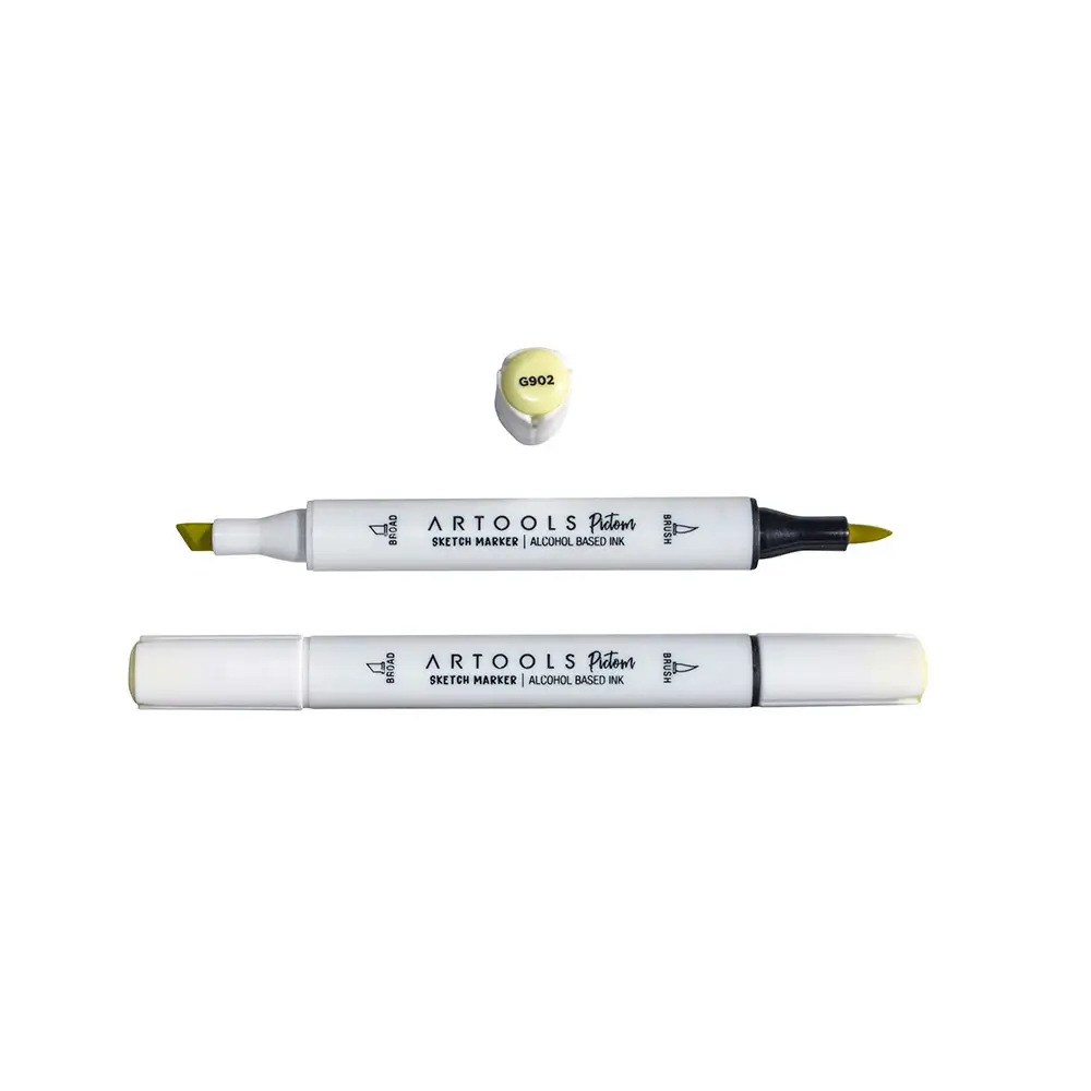 Marcador à Base de Álcool Pictom - Verde G902 - Caixa C/ 6 un - Artools - Imagem 2