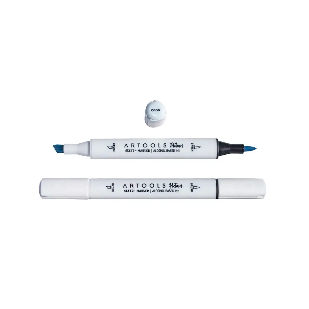 Marcador à Base de Álcool Pictom - Cinza CG00 - Caixa C/ 6 un - Artools - Imagem 2