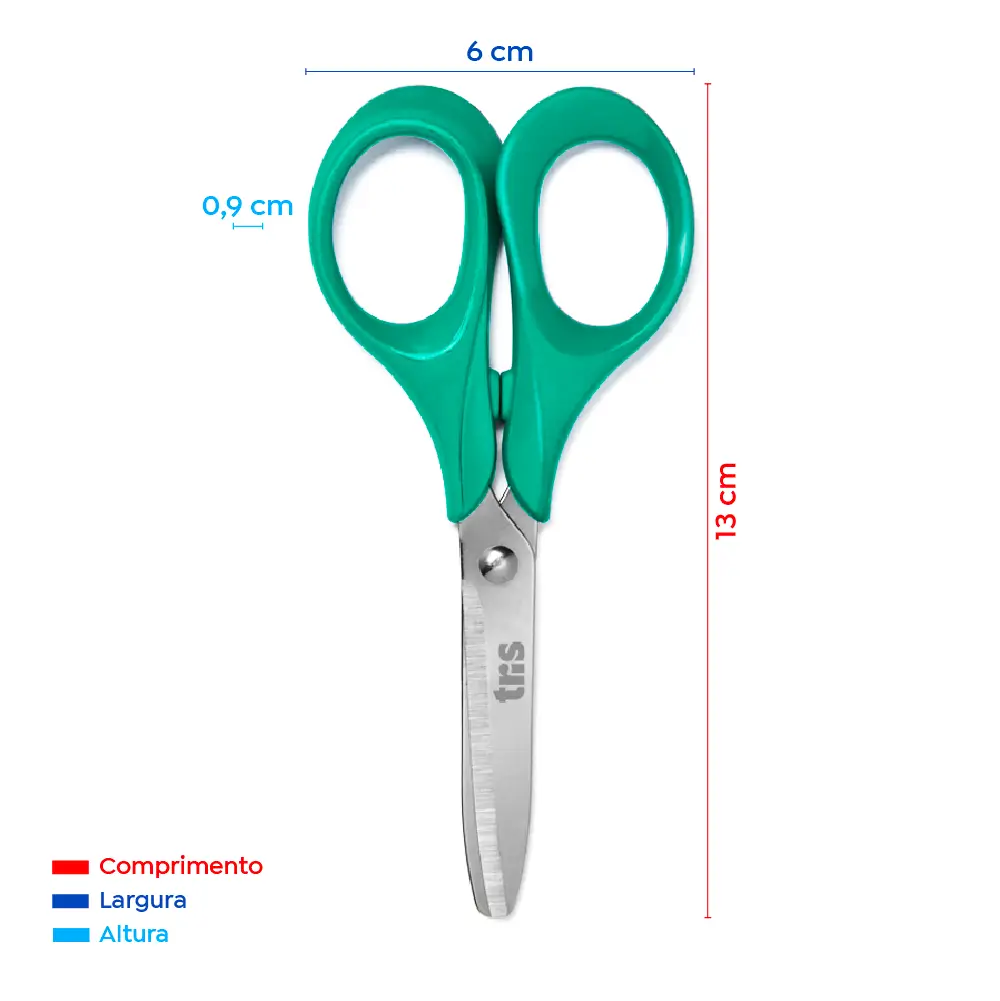 Tesoura Escolar Class - 13cm - Display C/30 un - Tris - Imagem 6