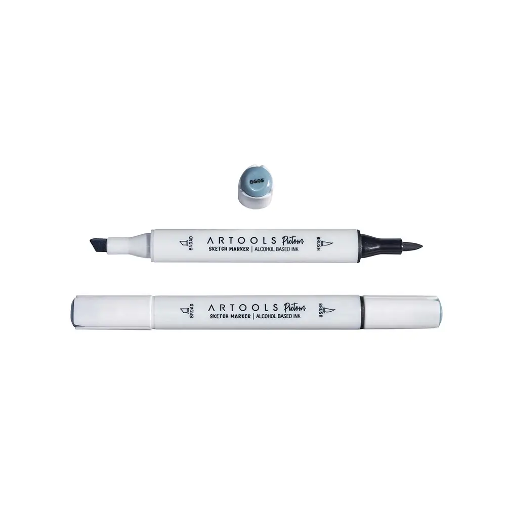 Marcador à Base de Álcool Pictom - Cinza BG05 - Caixa C/ 6 un - Artools - Imagem 2