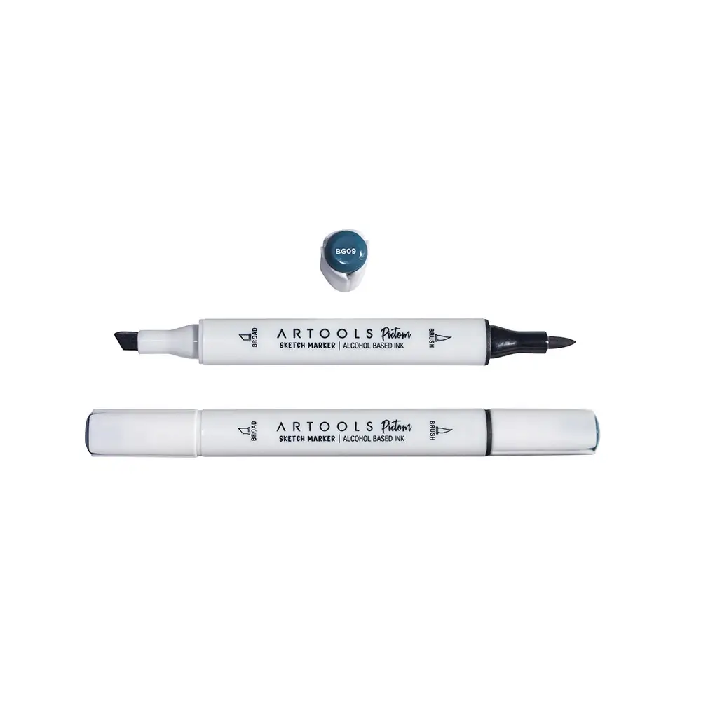 Marcador à Base de Álcool Pictom - Cinza BG09 - Caixa C/ 6 un - Artools - Imagem 2