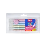 Hidrocor Ponta Fina Mega Hidro Color - Tons Pastel Glitter - 6 Cores -Tris - Thumbnail 1