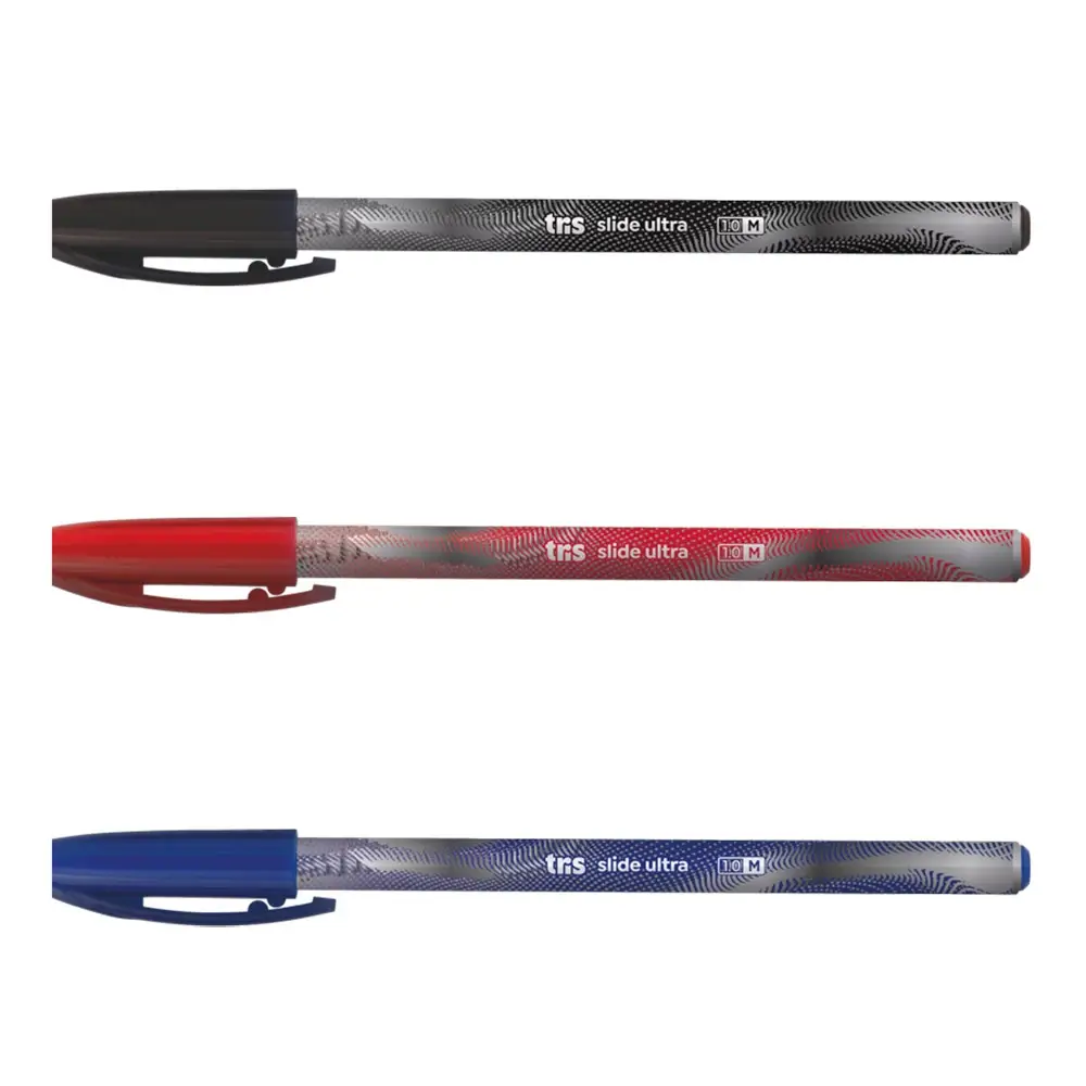 Caneta Esferográfica Slide Ultra - Cores Clássicas - 1.0mm - Cartela C/3un - Tris - Imagem 3