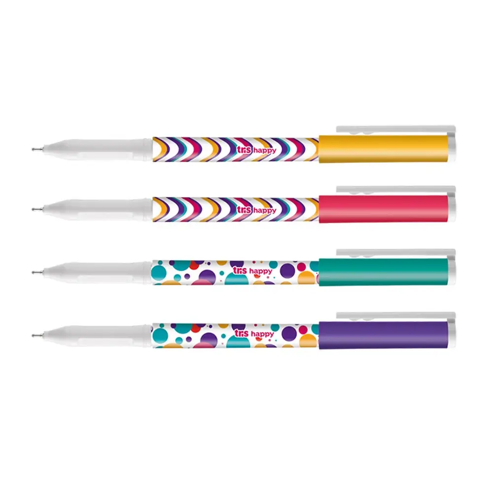 Caneta Esferográfica Happy - Azul - 0.7mm - Cartela C/2 un - Tris - Imagem 2