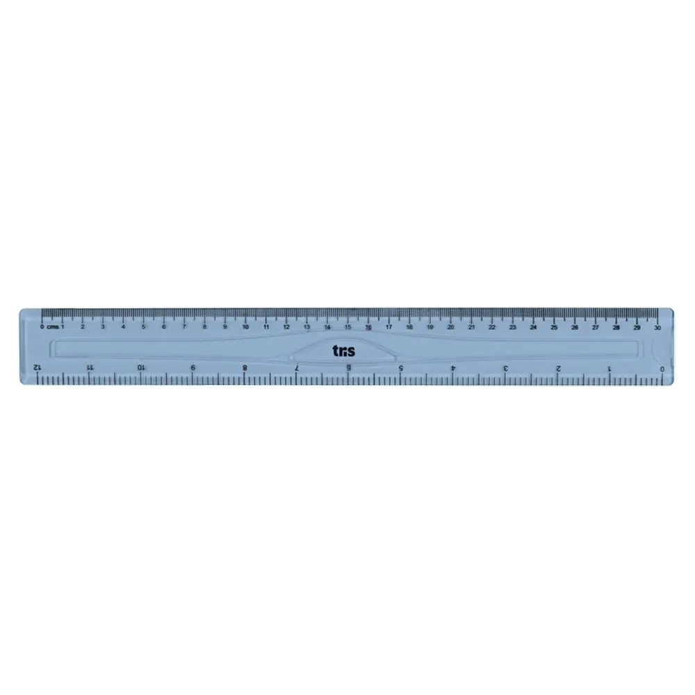 Régua Plástica Line - 30cm - Cores Sortidas - Caixa C/12 un - Tris - Imagem 3