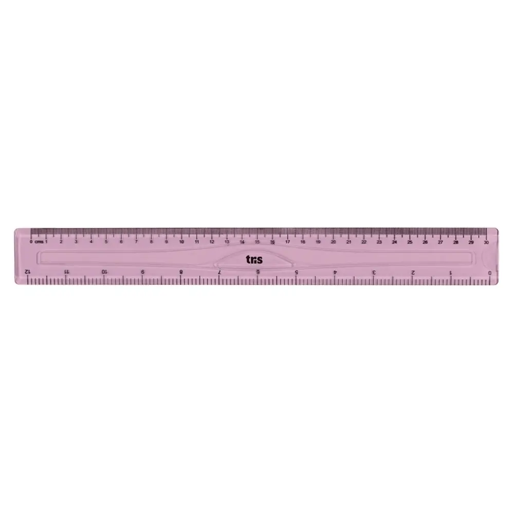 Régua Plástica Line - 30cm - Cores Sortidas - Caixa C/12 un - Tris - Imagem 4