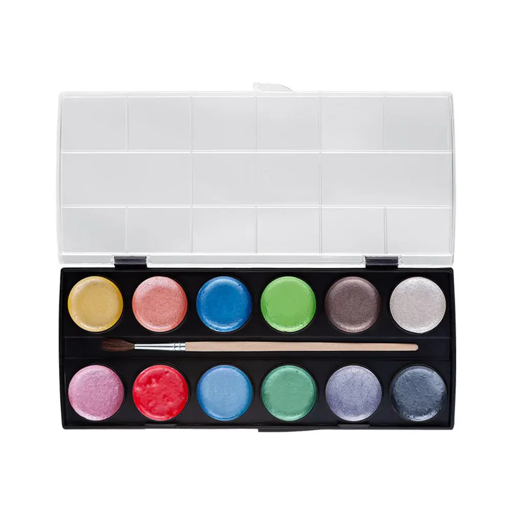 Aquarela Mega Acqua Color Metálica - Estojo C/12 Cores - Tris - Imagem 2