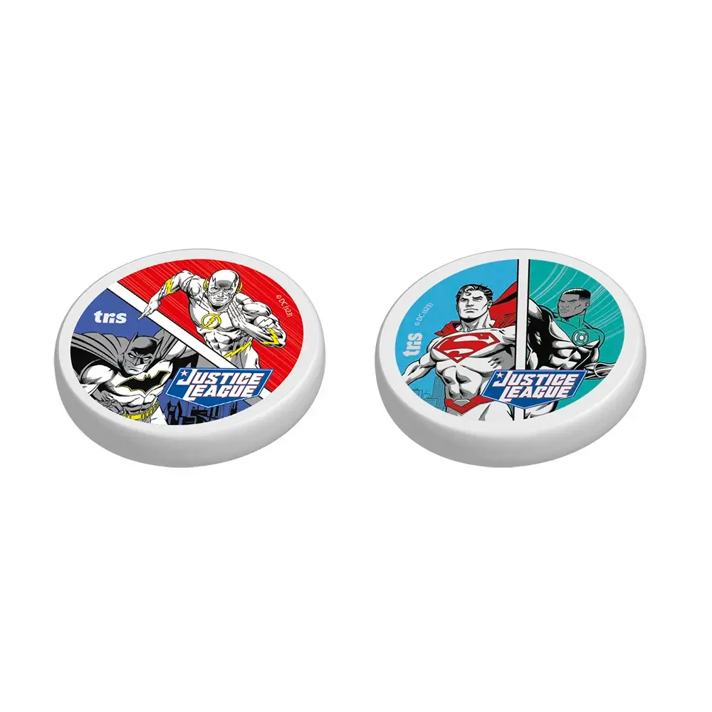 Kit Apontador com Depósito + Borracha - Cartela C/2 peças - Liga da Justiça - Imagem 3