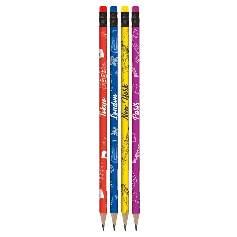 Lápis Preto Com Borracha - Collection Metropolitan - HB - Cart C/4 UN -Tris - Imagem 2