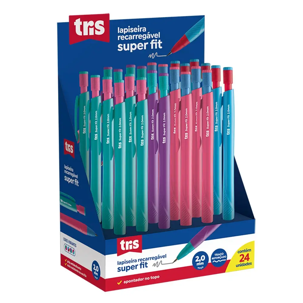 Lapiseira Super Fit - 2.0mm - Display C/24 un - Tris - Imagem 1