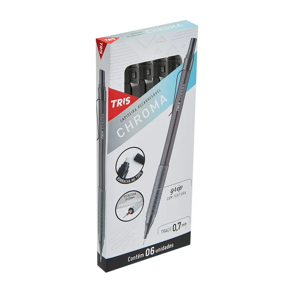 Lapiseira Vibes Chroma - 0.7mm - Caixa C/6 un - Tris - Imagem 1