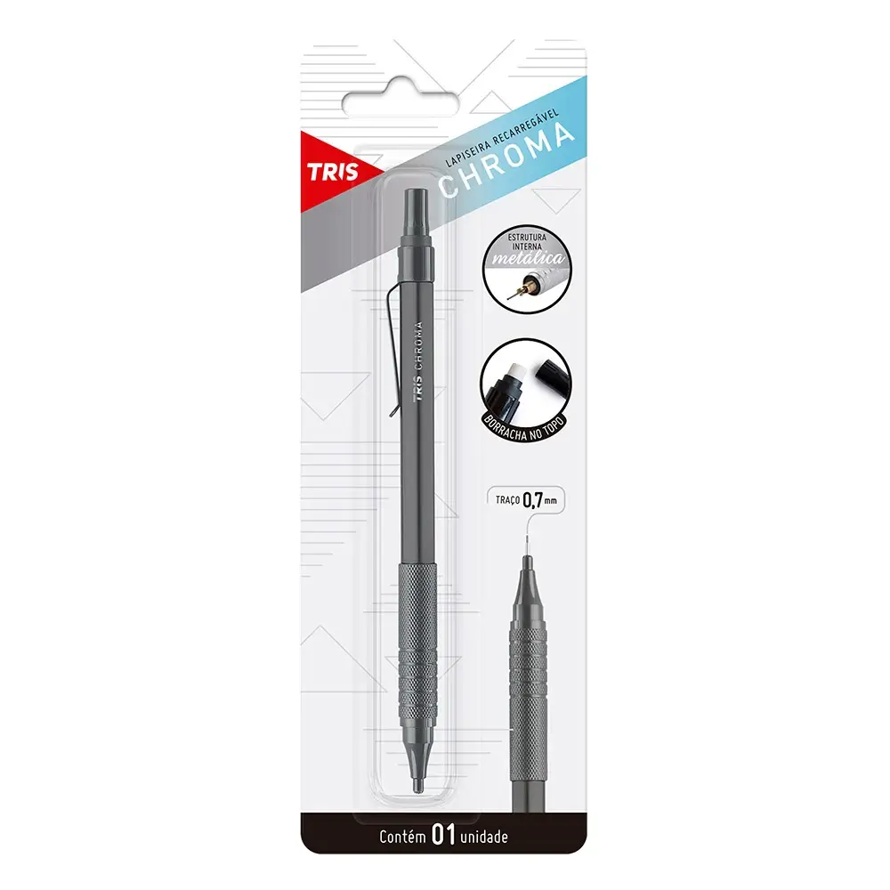 Lapiseira Vibes Chroma - 0.7mm - Cartela C/1 un - Tris - Imagem 1