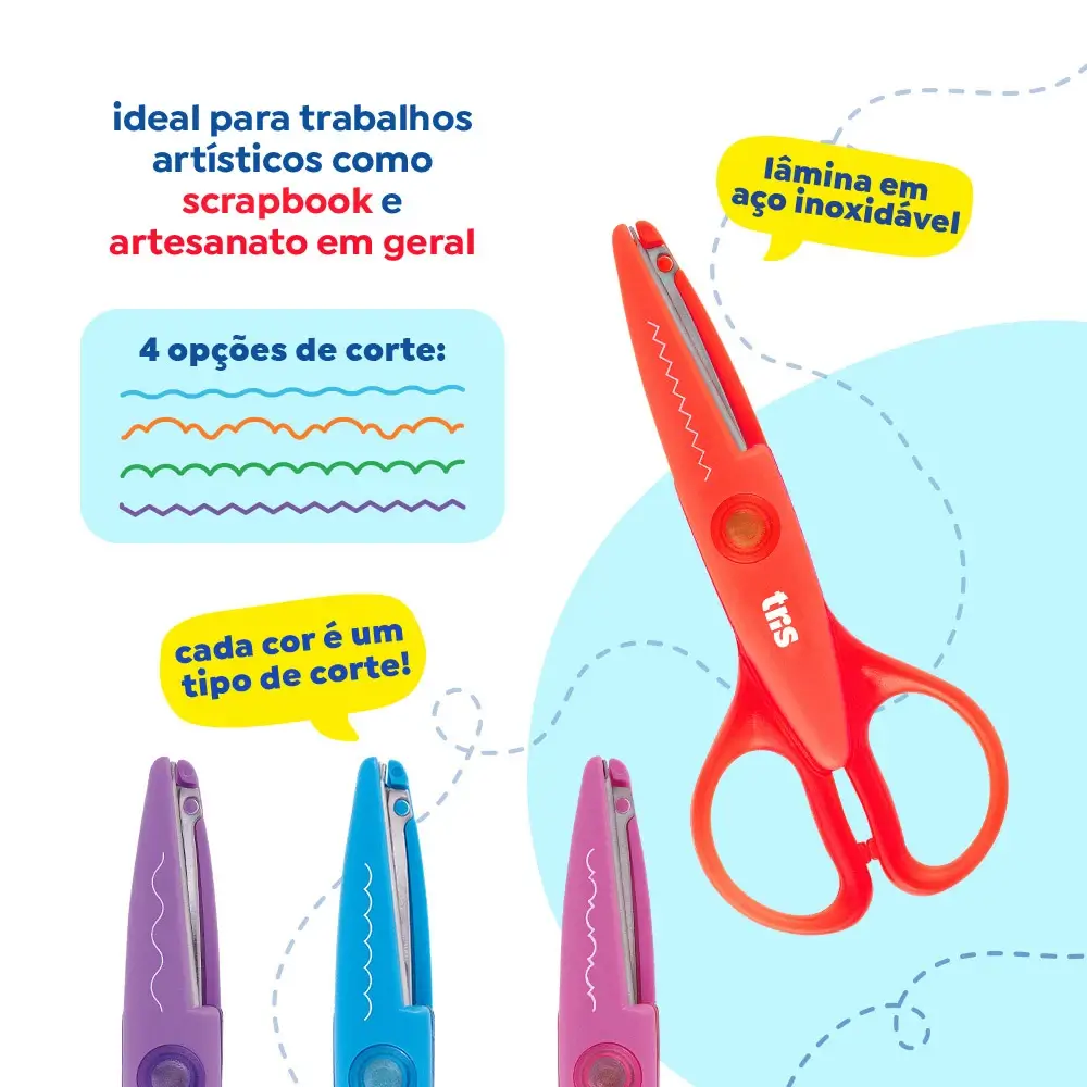 Tesoura Artística Craft 135 - 135mm - Display C/24 un - Tris - Imagem 2