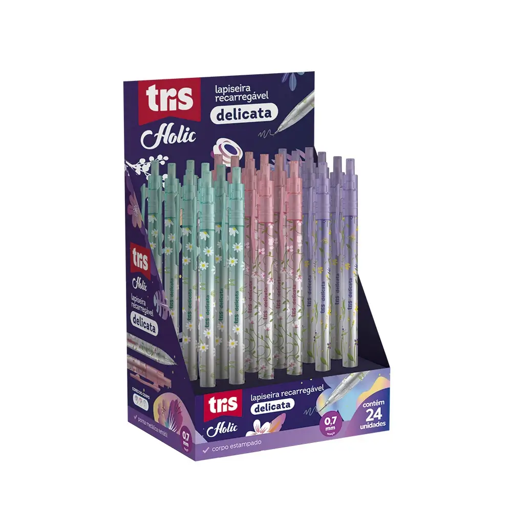 Lapiseira Delicata Holic Garden - 0.7mm - Display C/24 un - Tris - Imagem 1