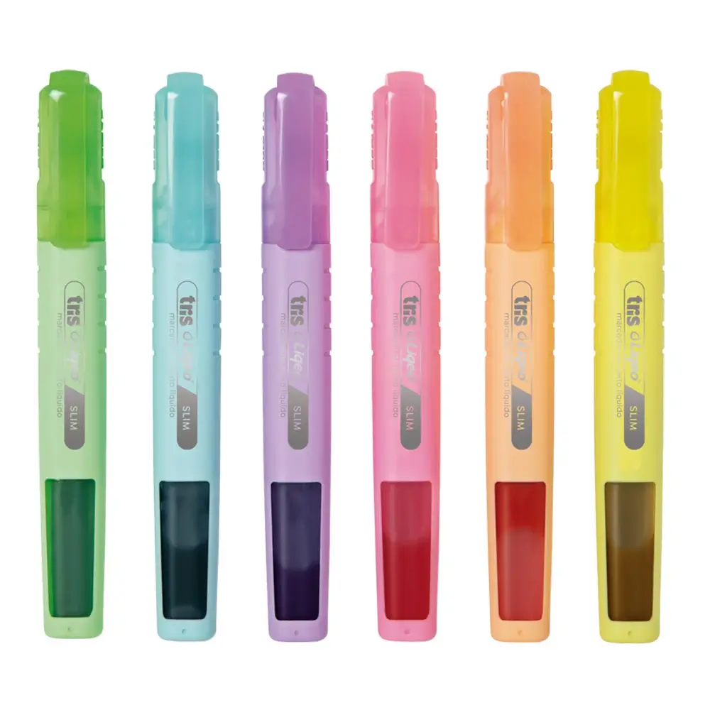 Marca Texto Liqeo Slim - Pastel - Cores Sortidas - CX Display C/24 UN - Tris - Imagem 2