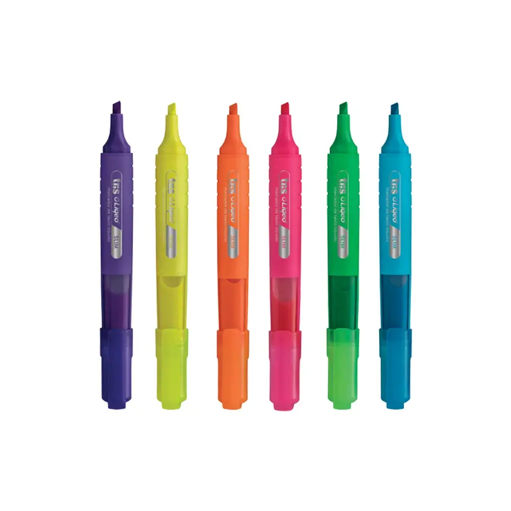 Marca-Texto Slim Neon Liqeo - Cores Sortidas - Display C/24 un - Tris - Imagem 2