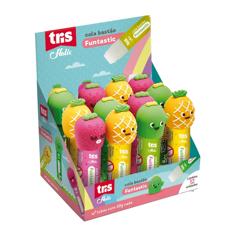 Cola Bastão Funtastic Holic Fofurices - 10g - Display C/12 un - Tris - Imagem 1