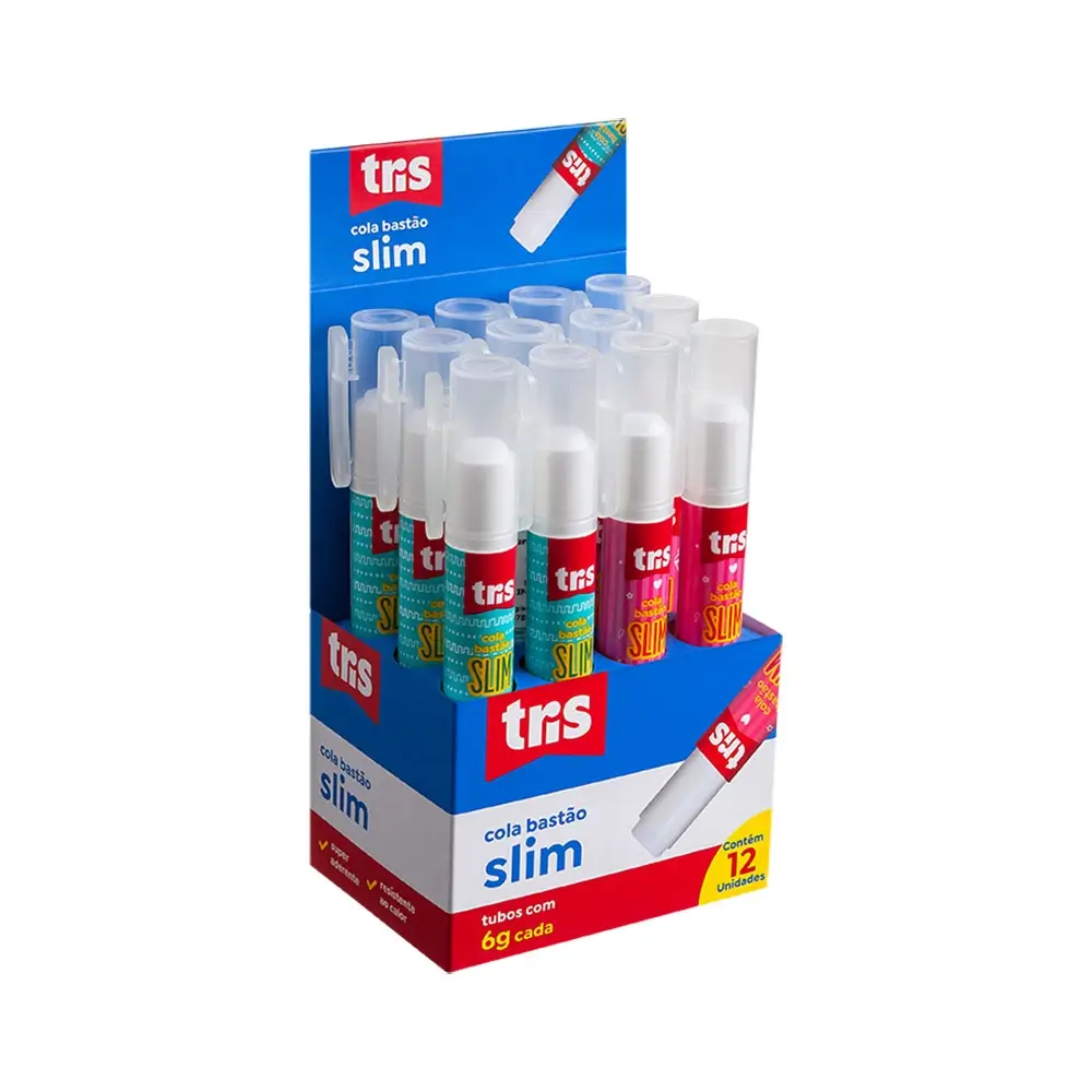 Cola Bastão Stick Slim - 6g - Display C/12 un - Tris - Imagem 1