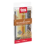 Lápis de Cor Vibes - Tons Escandinavos - 12 Cores + 1 Lápis 6B - Tris - Thumbnail 1