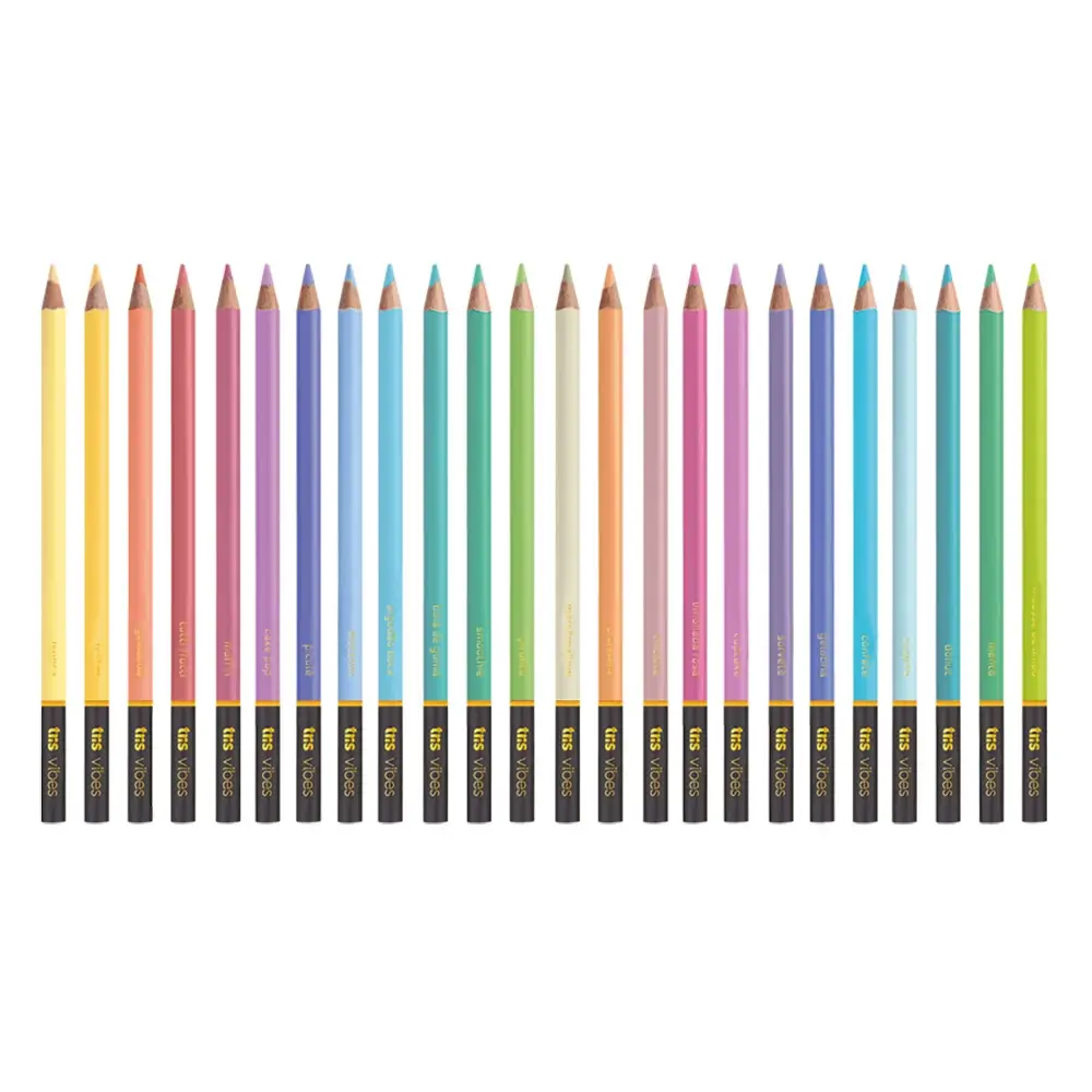 Lápis de Cor Vibes - Tons Pastel - 24 Cores + 1 Lápis 6B - Tris - Imagem 2