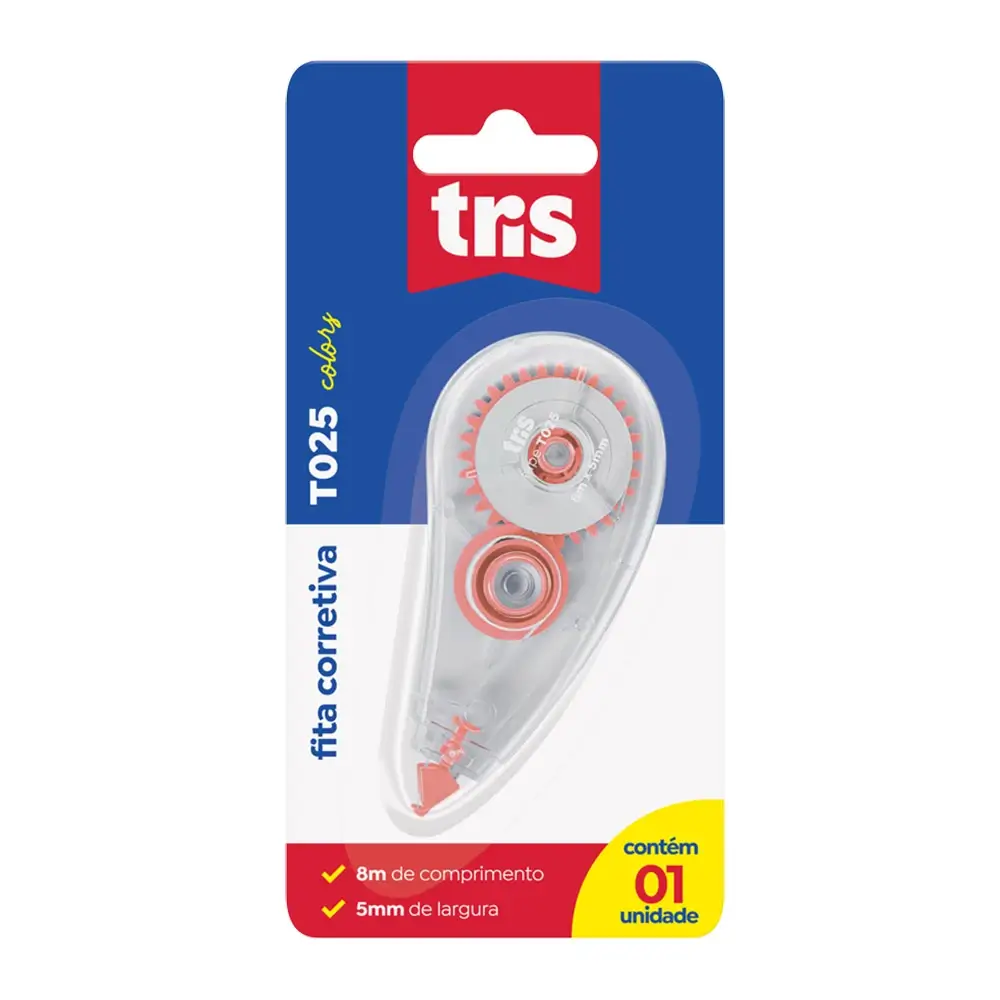 Fita Corretiva T025 Colors - 8m x 5mm - Cartela C/1 un - Tris - Imagem 4