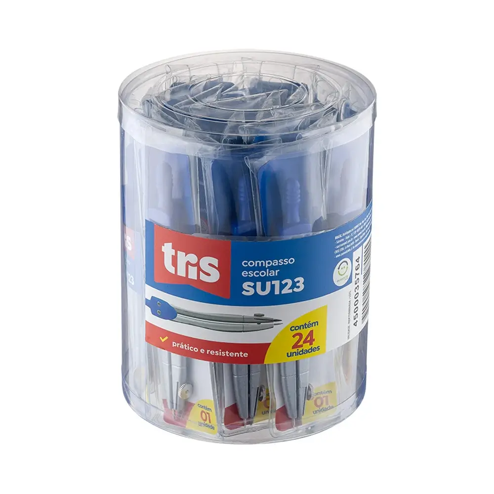 Compasso Su123 - Estojo Flexível C/1 un - Tris - Imagem 1