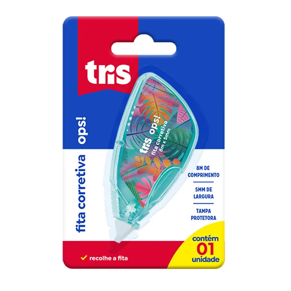 Fita Corretiva Ops! - 8m x 5mm - Cartela C/1 un - Tris - Imagem 2