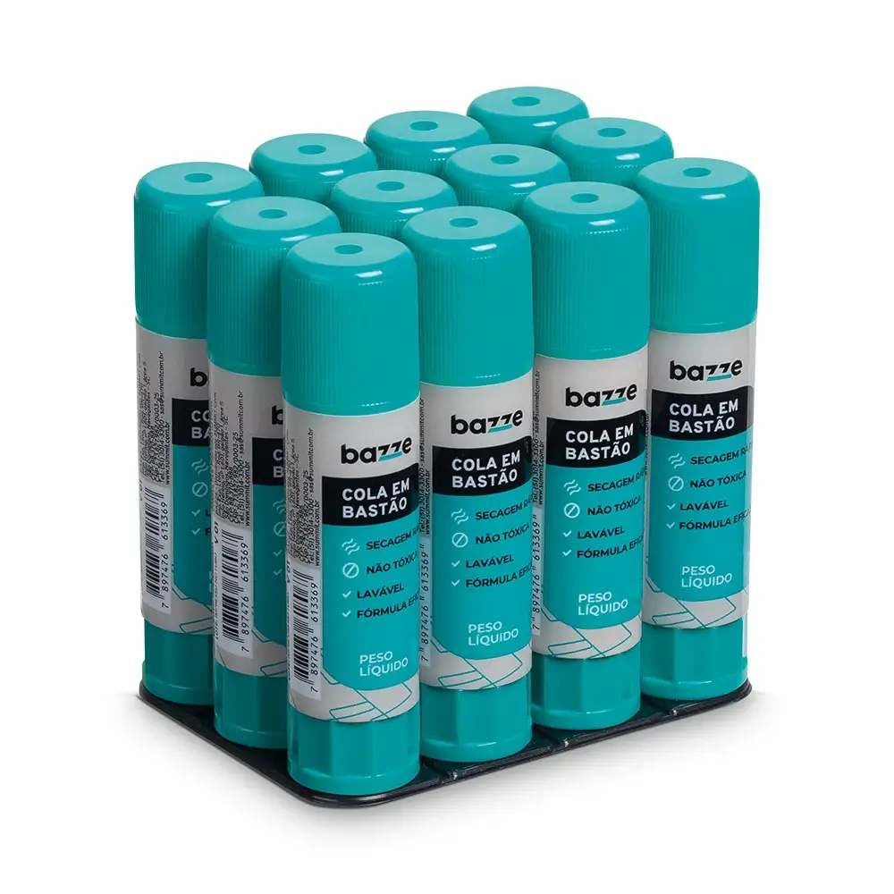 Cola Bastão – 10g – Shrink C/12 un - Bazze - Imagem 1