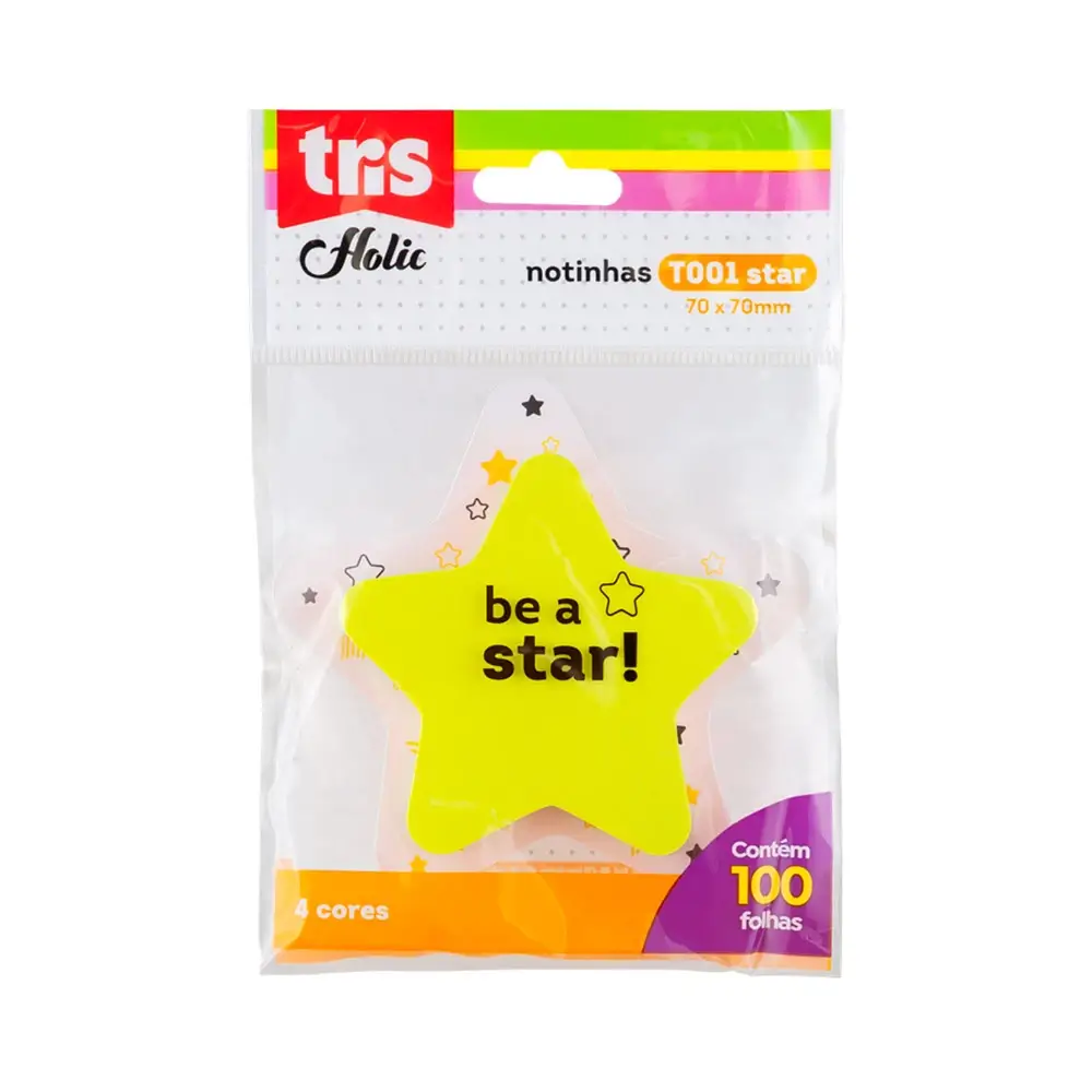 Notas Autoadesivas Star T001 Holic Pop - Polybag C/1 Bloco X 100 Folhas - Tris - Imagem 1