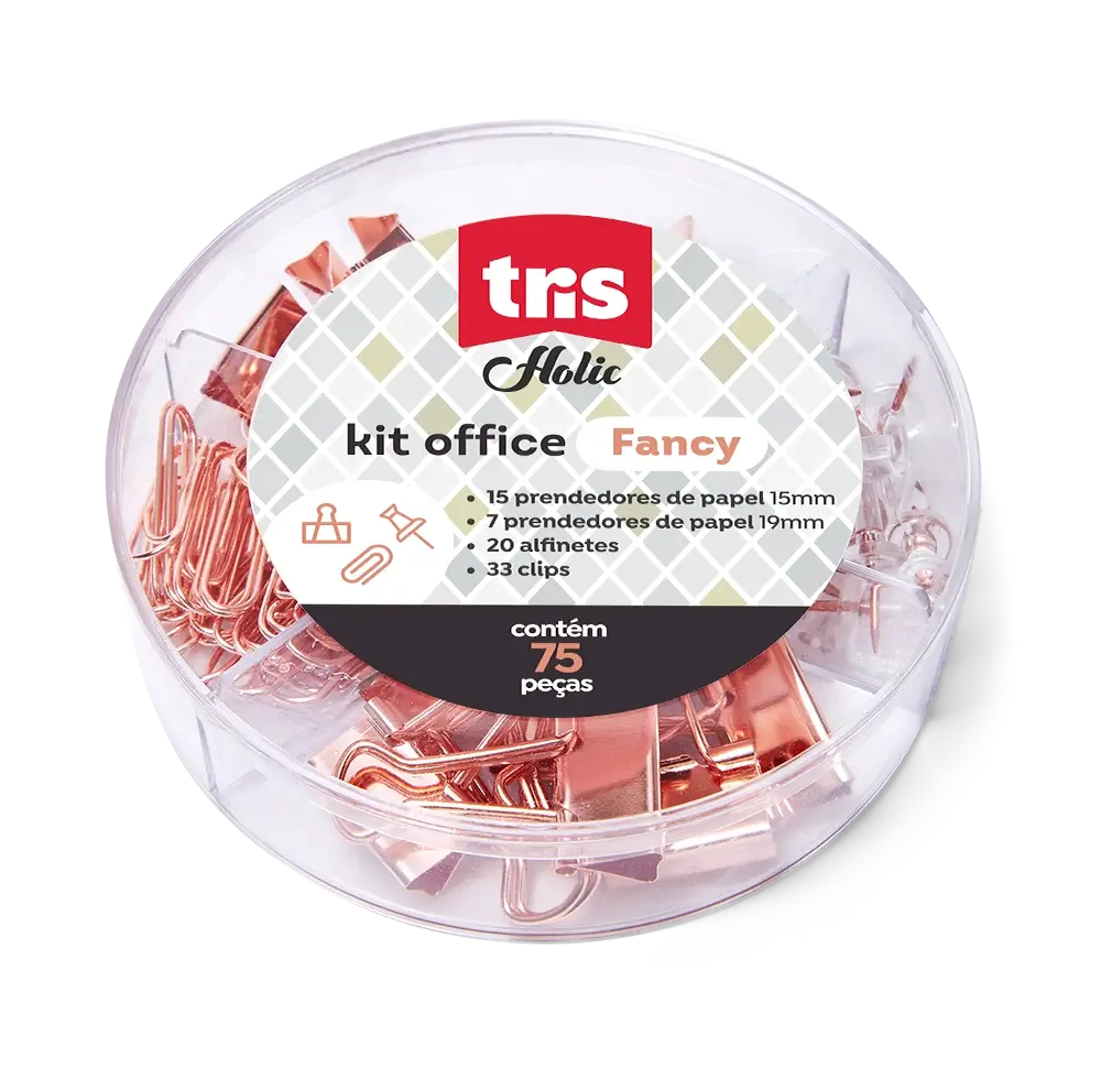 Kit Multi Set Holic Fancy - Rosé - Pote C/ 75 peças - Tris - Imagem 1