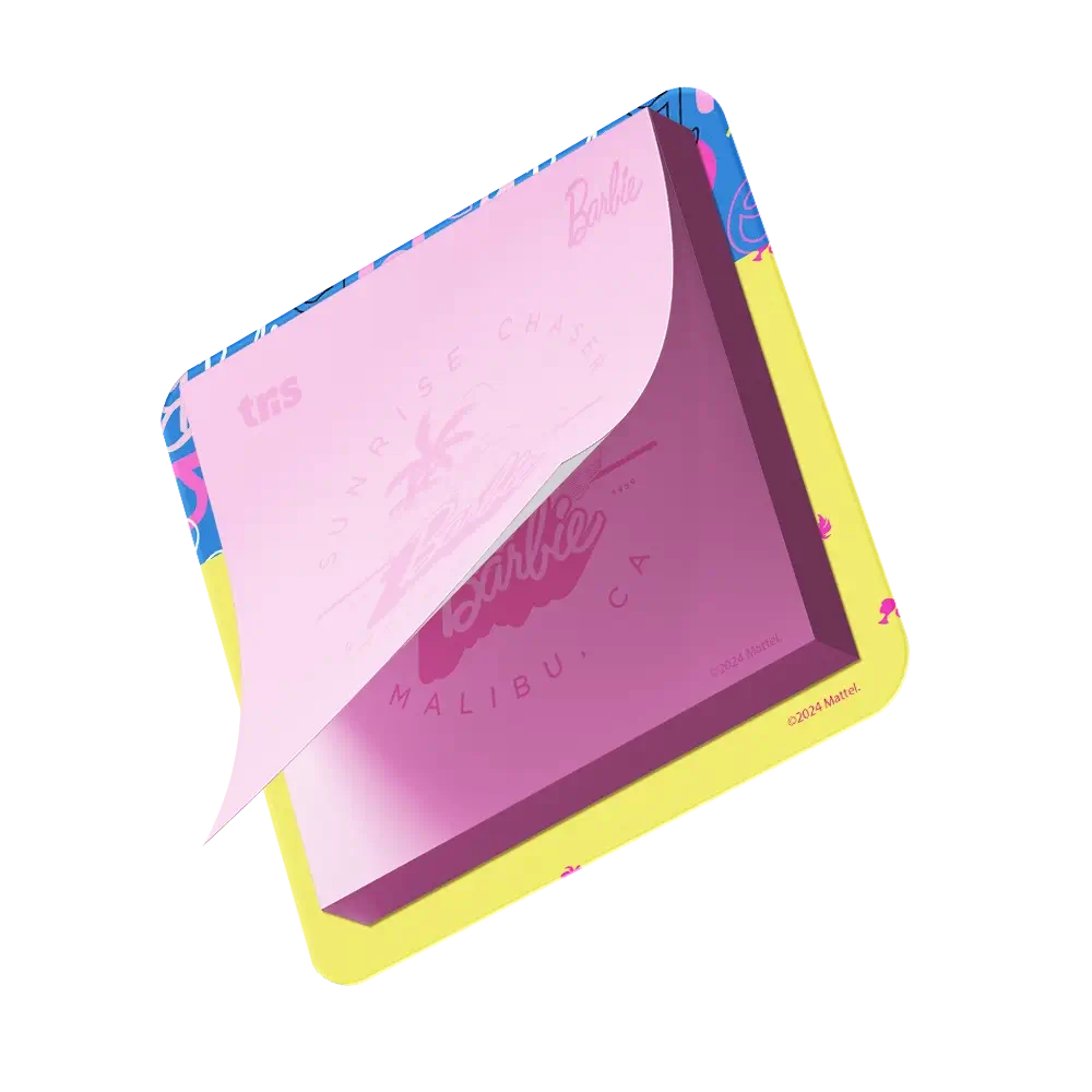 Notas Autoadesivas - 75mm X 75mm - Cartela C/1 Bloco x 50 Folhas -Barbie - Imagem 2