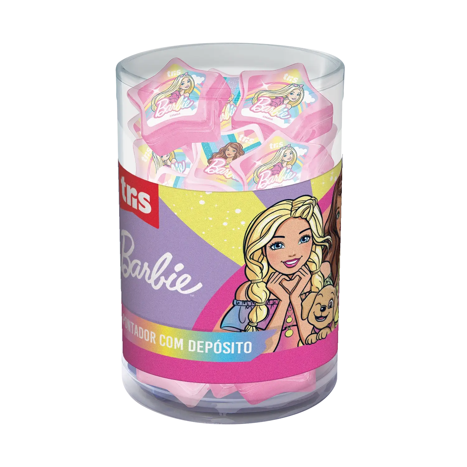 Apontador com Depósito - Pote C/12 un - Barbie - Imagem 1