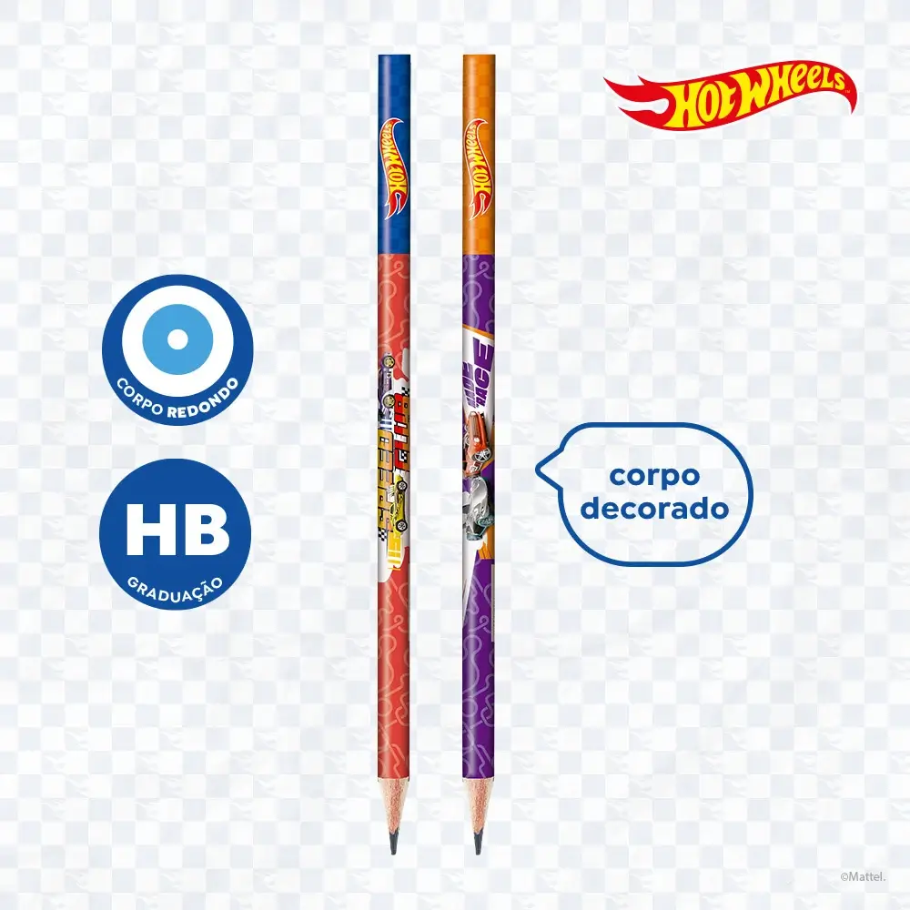 Lápis Preto - HB - Cartela C/3 un - Hot Wheels - Imagem 3