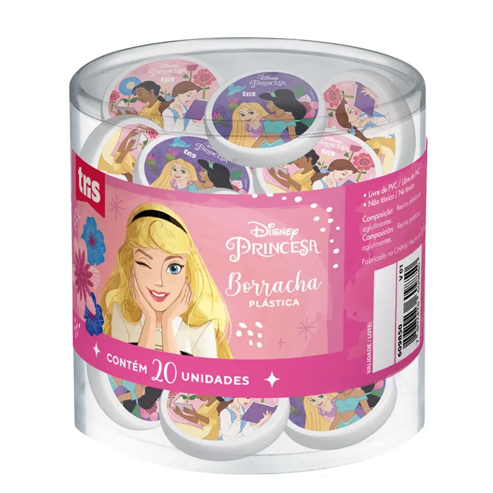 Borracha Top - Pote C/20 un - Princesas - Imagem 1