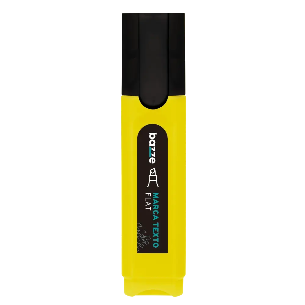 Marca-Texto Flat - Neon - Amarelo - Caixa C/12 un - Bazze - Imagem 2