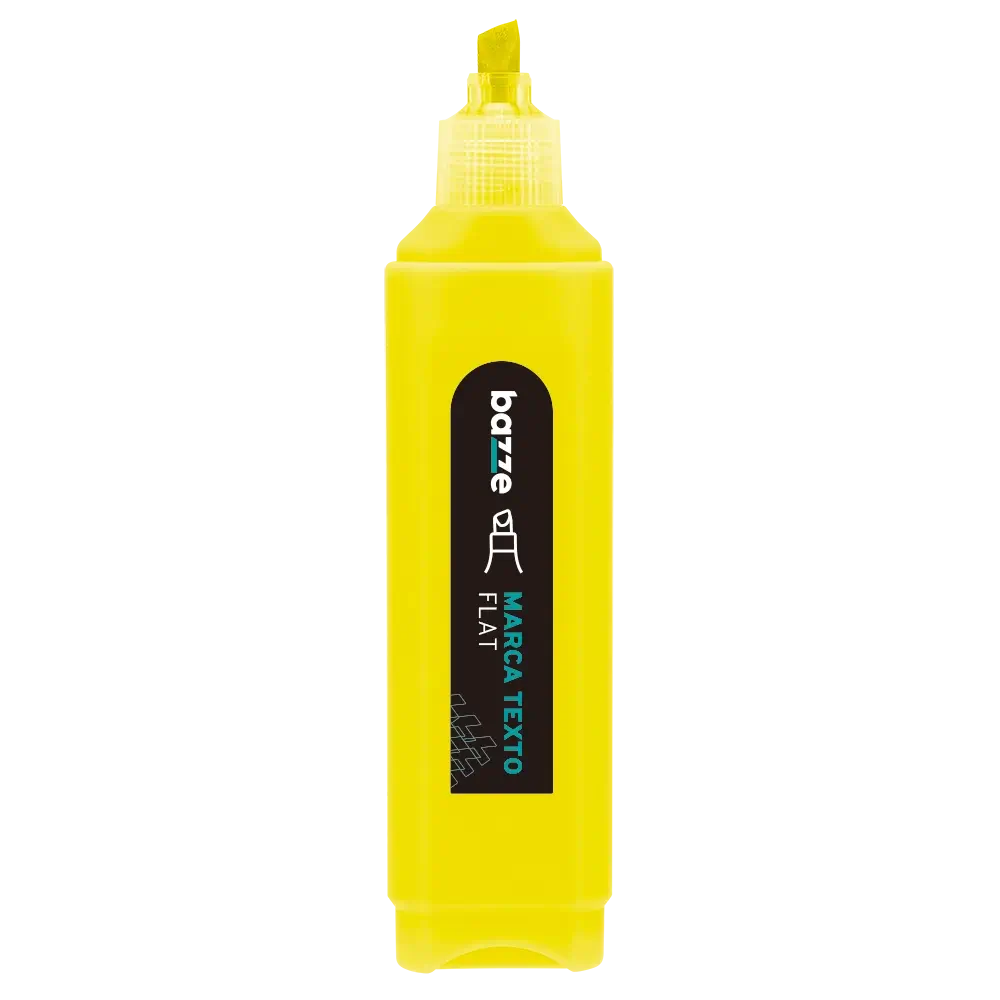 Marca-Texto Flat - Neon - Amarelo - Caixa C/12 un - Bazze - Imagem 3