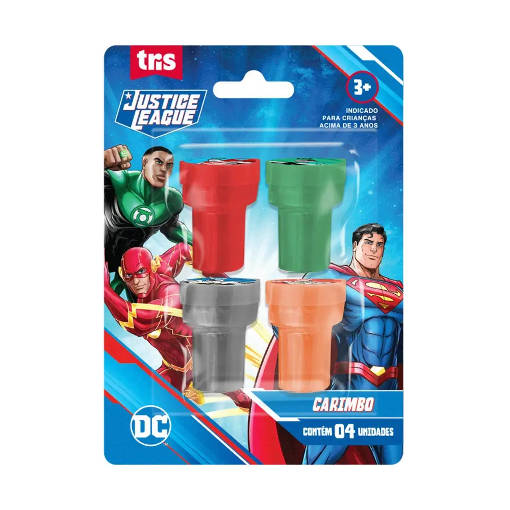 Carimbo Autotintado - Cartela C/4 un - Liga Da Justiça - Imagem 1