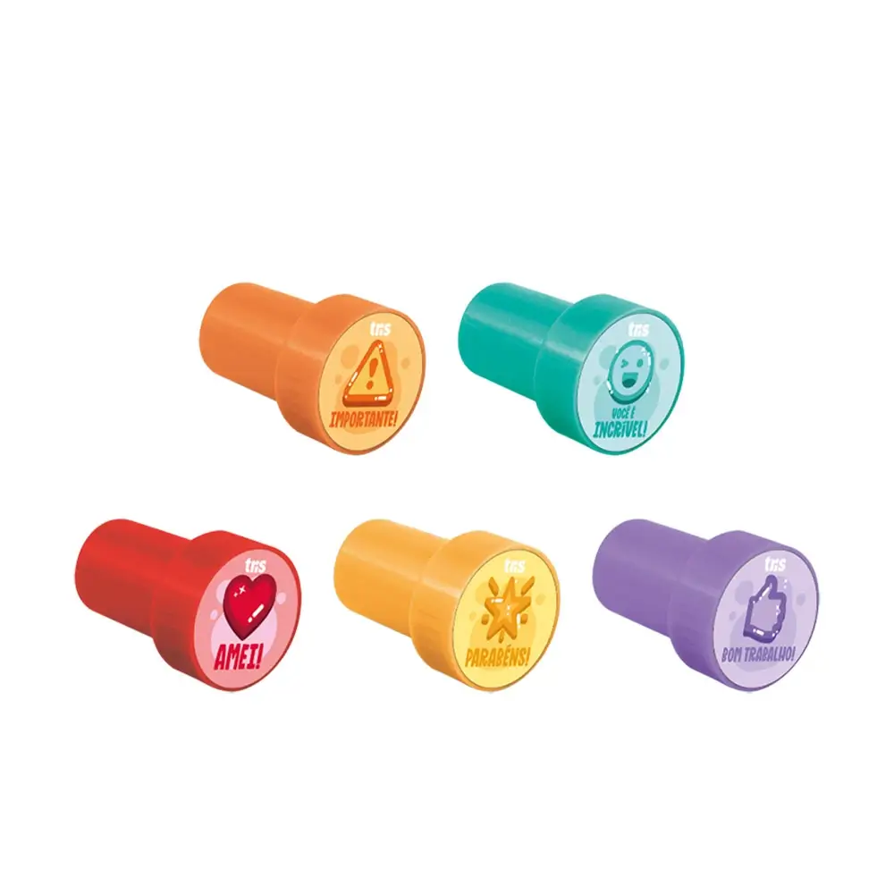 Carimbo Autotintado Pedagógico - Cartela C/5 un - Tris - Imagem 2