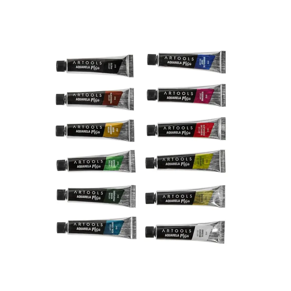 Aquarela Bisnaga Misci - 6ml - Conjunto C/12 cores - Artools - Imagem 3