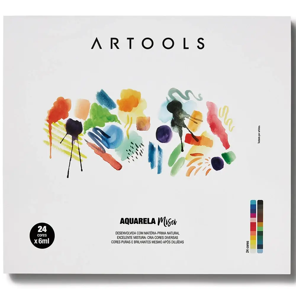 Aquarela Bisnaga Misci - 6ml - Conjunto C/24 cores - Artools - Imagem 1