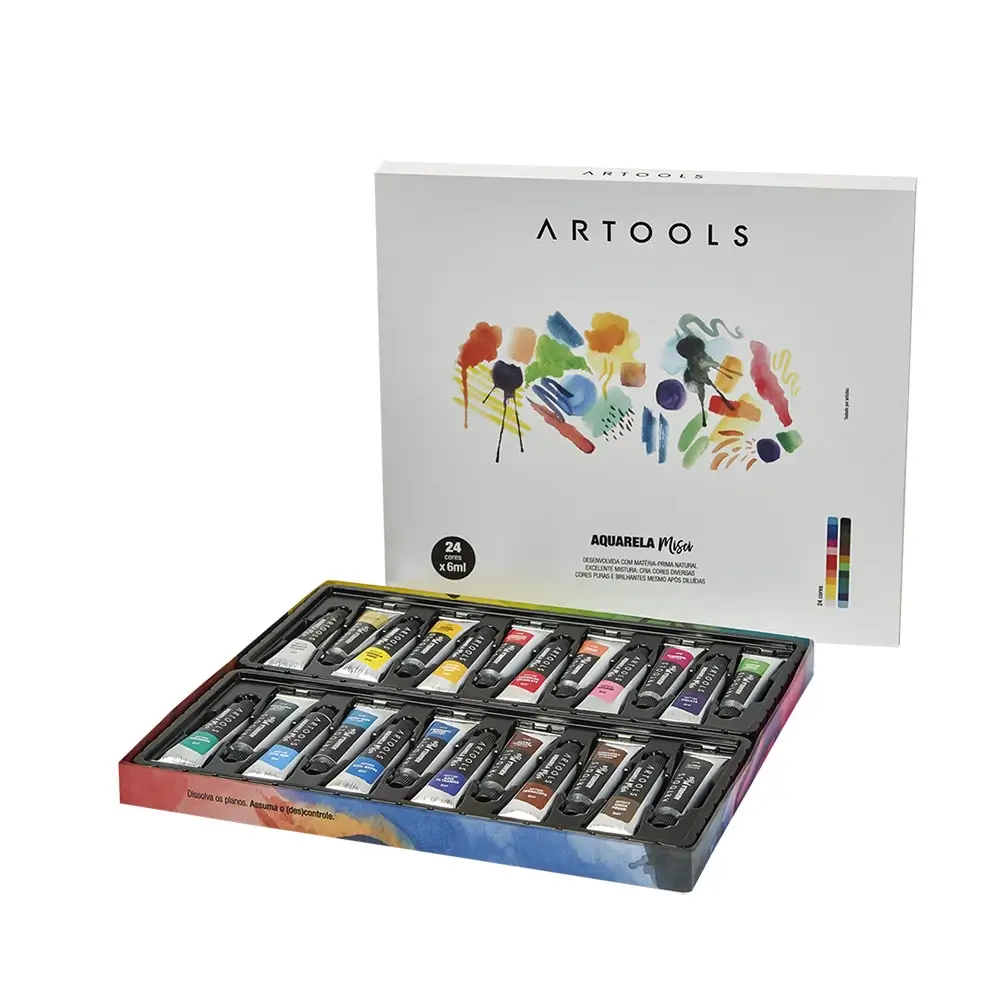 Aquarela Bisnaga Misci - 6ml - Conjunto C/24 cores - Artools - Imagem 2