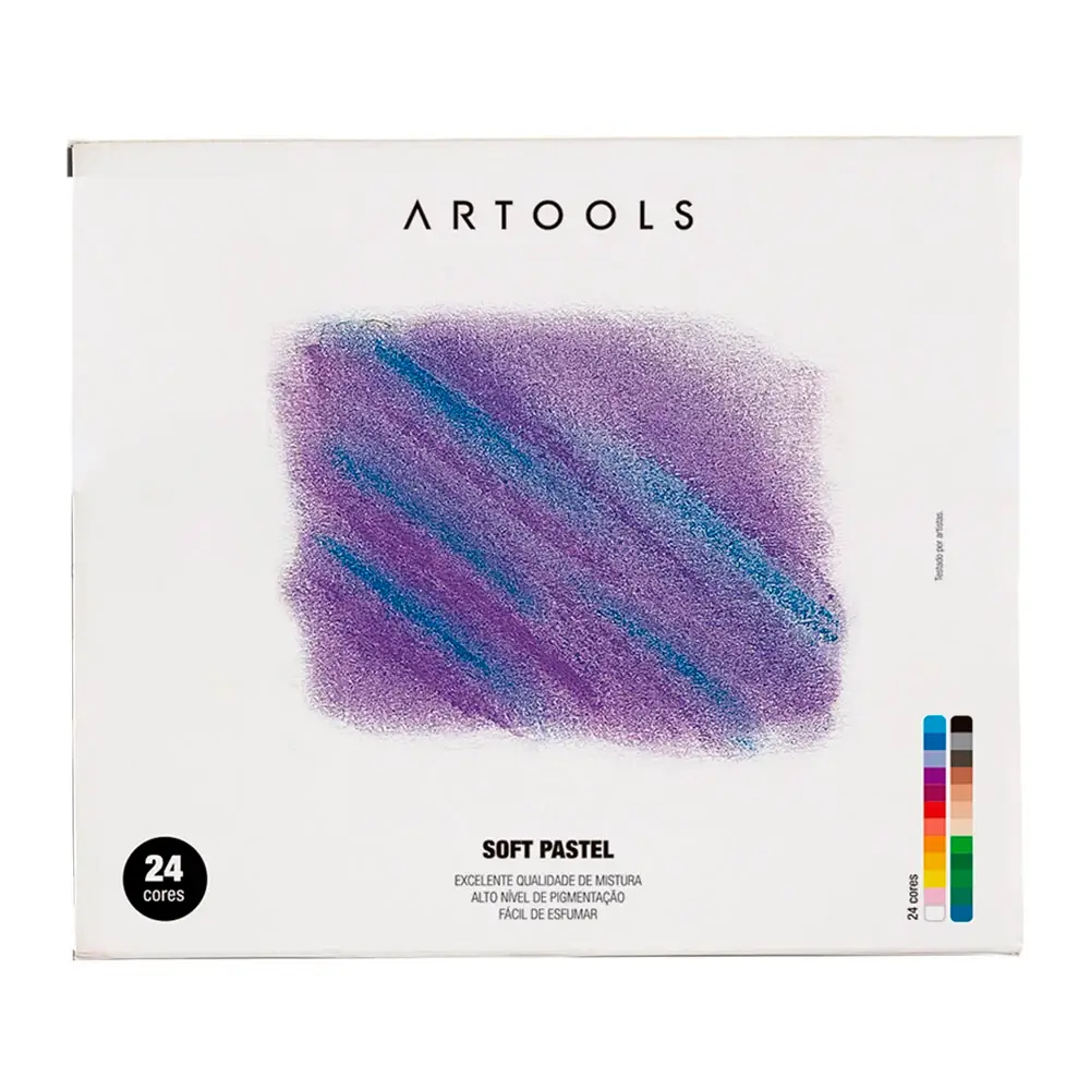 Pastel Seco Soft – Conjunto C/24 Cores - Artools - Imagem 1