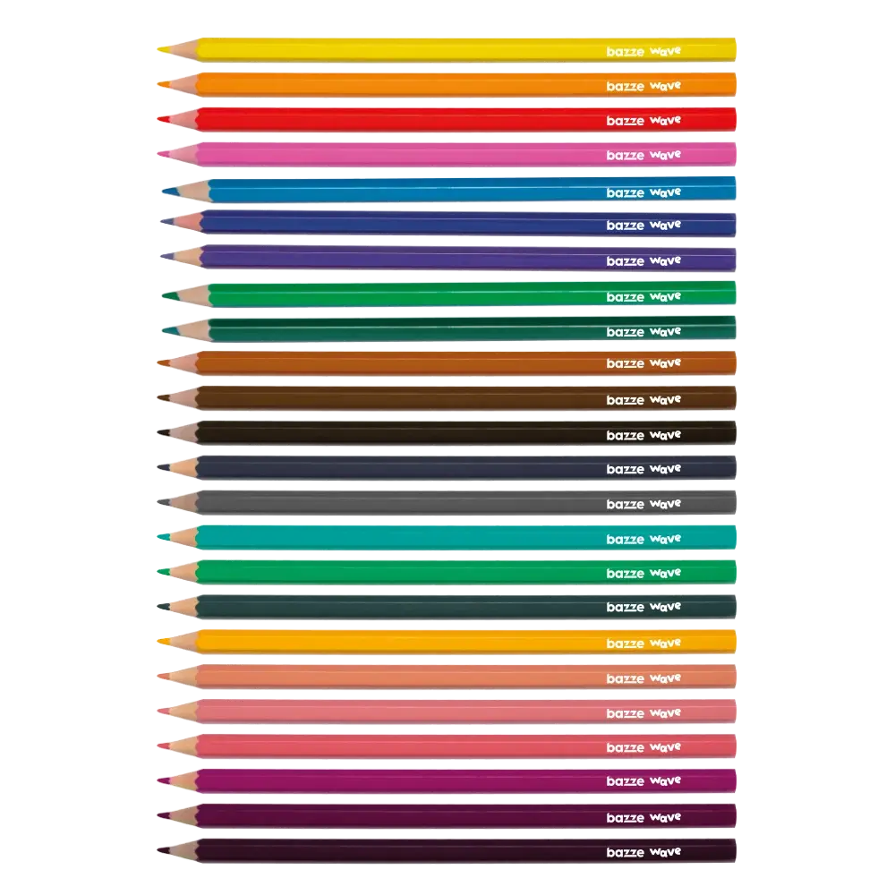 Lápis de Cor Wave - 24 cores - Bazze - Imagem 2
