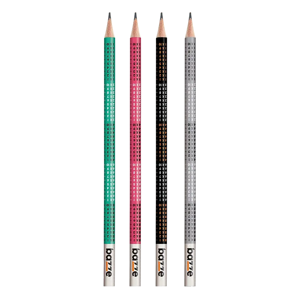 Lápis Grafite - Tabuada - HB - Pote C/ 72 un - Bazze - Imagem 2