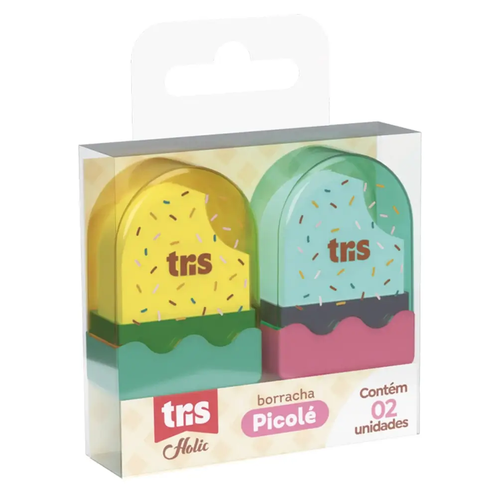 Borracha Picolé - Tris Holic Docinhos - Display C/24 Estojos C/2 UN Cada - Imagem 2