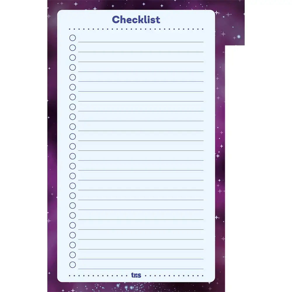 Kit de Notas Autoadesivas Holic Cosmos - To Do List - 125mm X 100mm - Pasta C/72 Folhas - Tris - Imagem 2